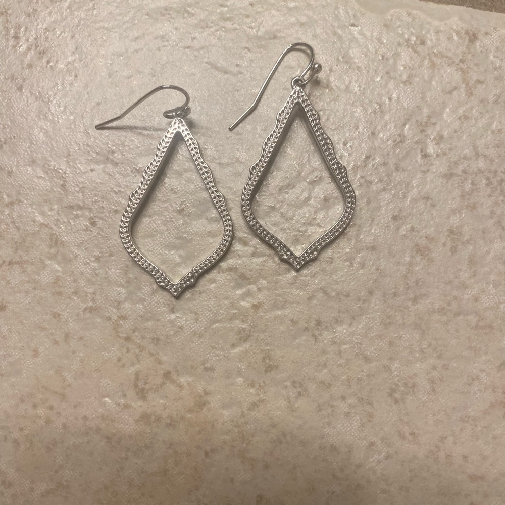 Kendra Scott Silver Teardrop Earrings